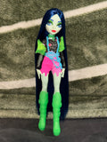 Rerooted monster high Ghoulia neon frights doll
